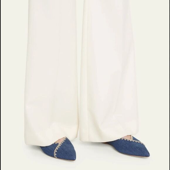 Gabriela Hearst Avner Denim Stitch Ballerina Flats size 38 - Picture 2 of 13